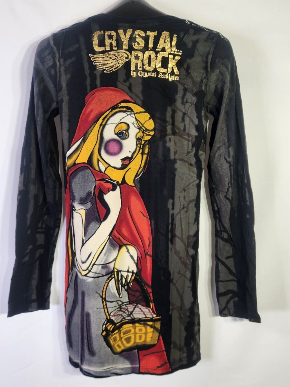 Crystal Rock by Christian Audigier Ltd. Edition #612/1000 Red Riding Hood Tee- M
